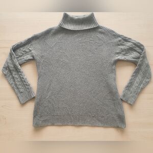 Michael Kors Textured Grey Turtleneck Sweater